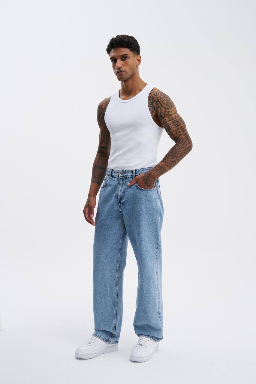 Men’s Relaxed Baggy Jean – Light Blue