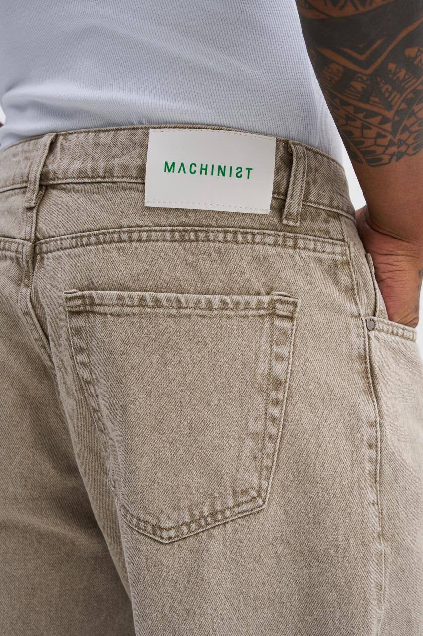 Machinist Relaxed Baggy Jeans – Distressed Beige