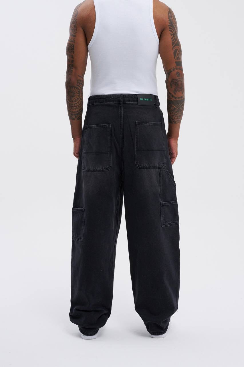Machinist Oversize Washed-Effect Anthracite Jeans