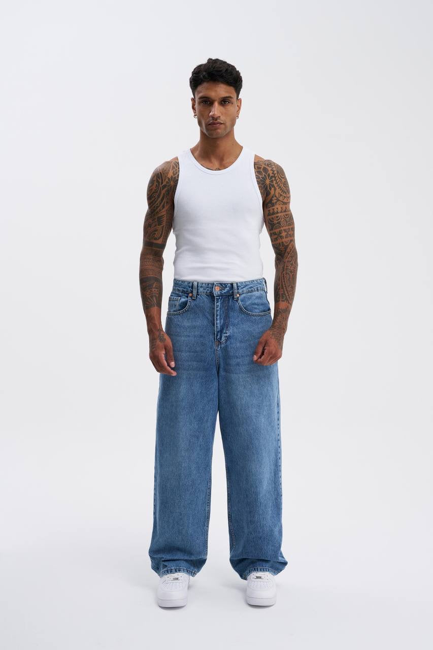 Machinist Men's Oversize Baggy Jean AQUA