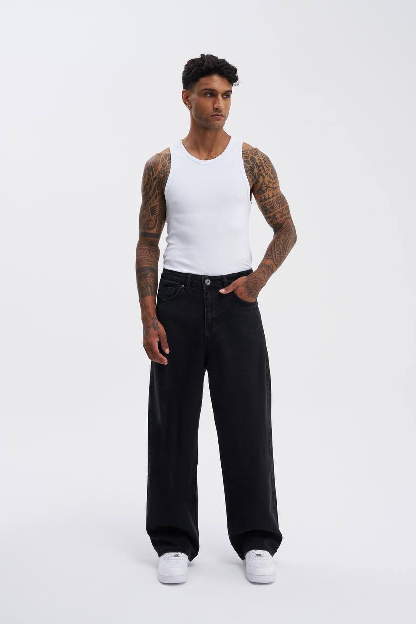 Machinist Men's Relaxed Baggy Jeans – Black