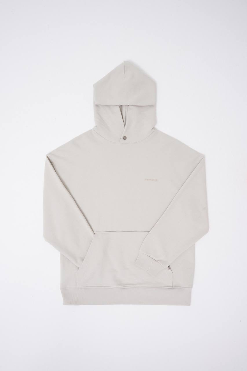 Men's Basic Diagonal Hoodie – Soft Beige
