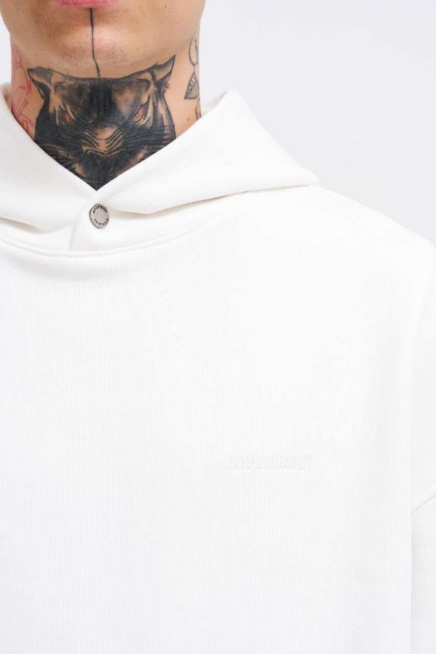 Men's Basic Diagonal Hoodie – Ecru