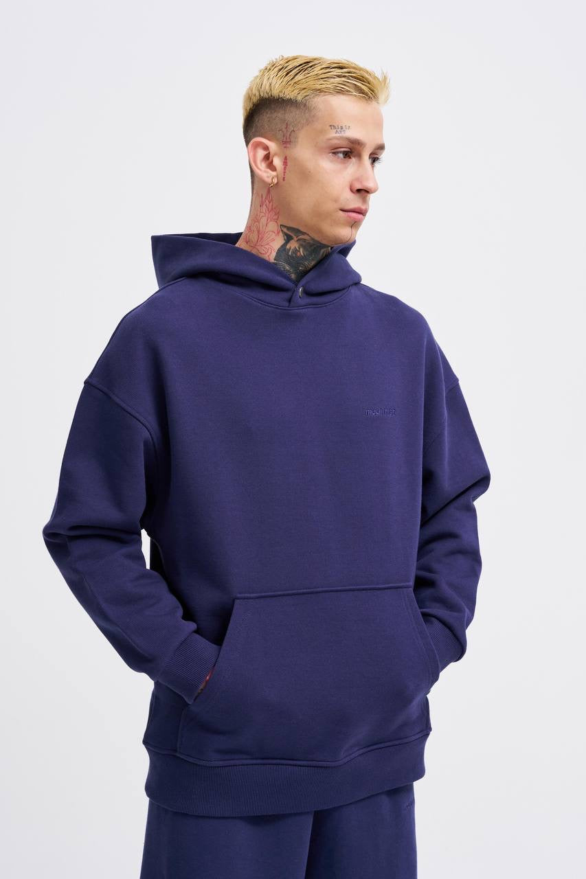 Machinist Men's Basic Diagonal Hoodie – Midnight Blue