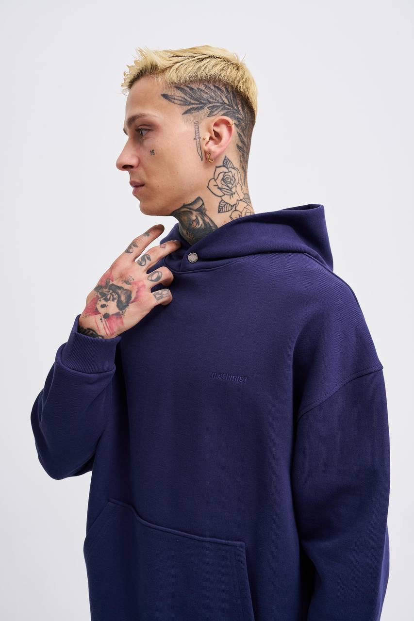 Machinist Men's Basic Diagonal Hoodie – Midnight Blue