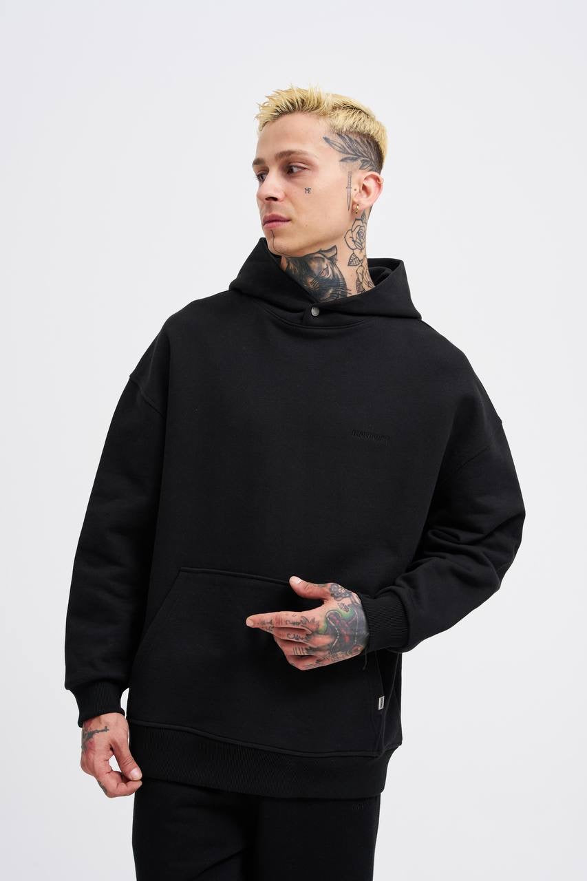 Machinist Men's Basic Diagonal Hoodie – Black