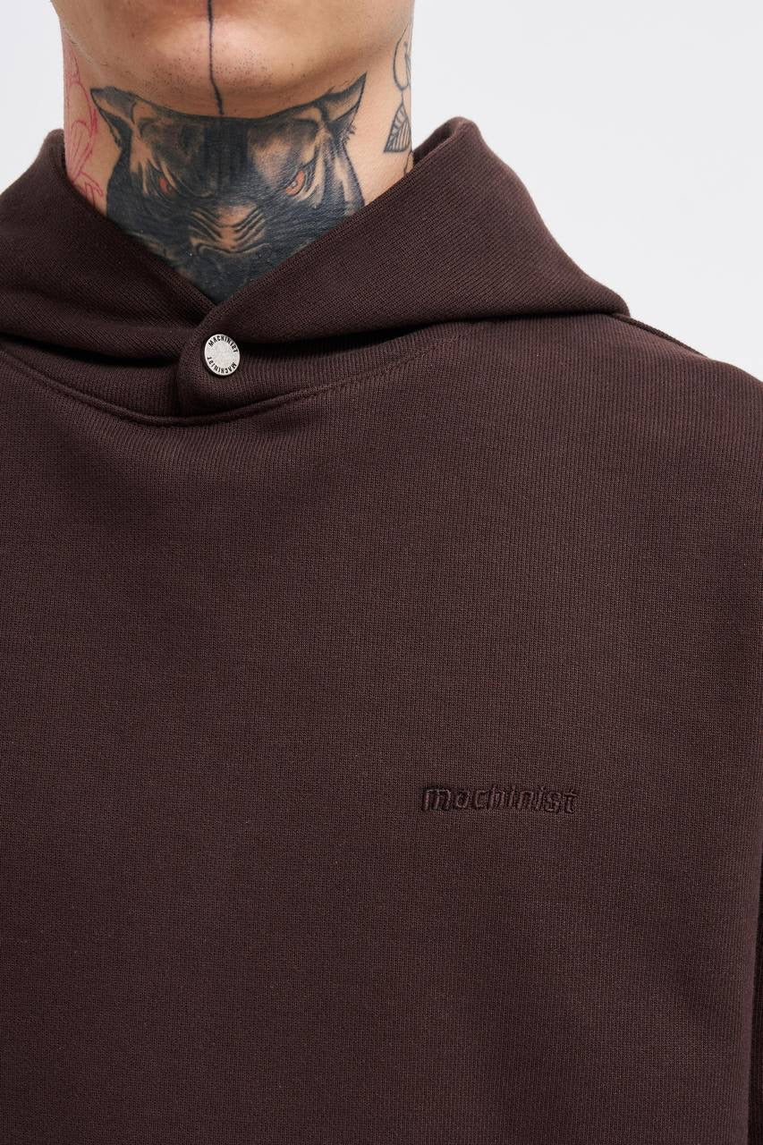 Machinist Men's Basic Diagonal Hoodie – Dark Coffee