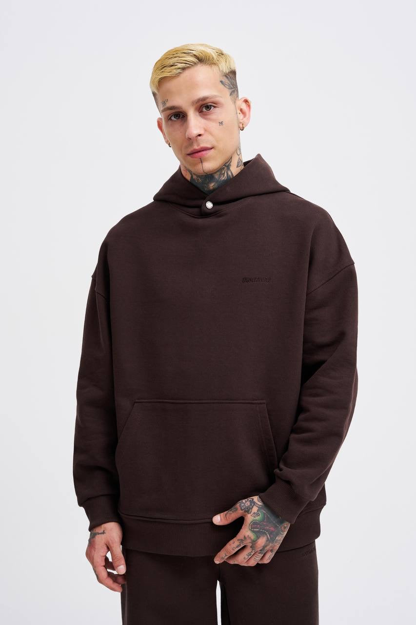 Machinist Men's Basic Diagonal Hoodie – Dark Coffee