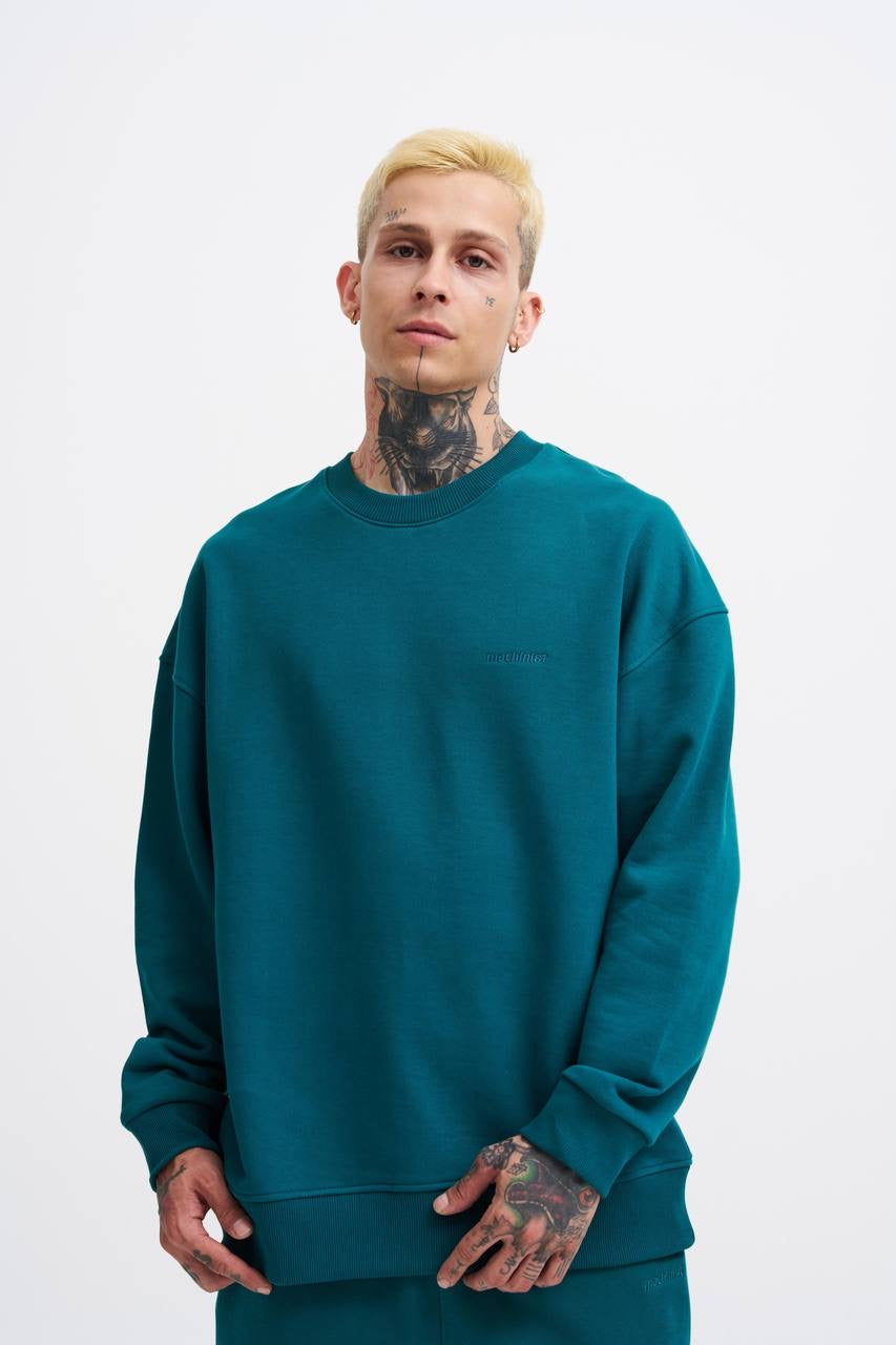 Machinist Men's Basic Diagonal Sweatshirt – Oil Green