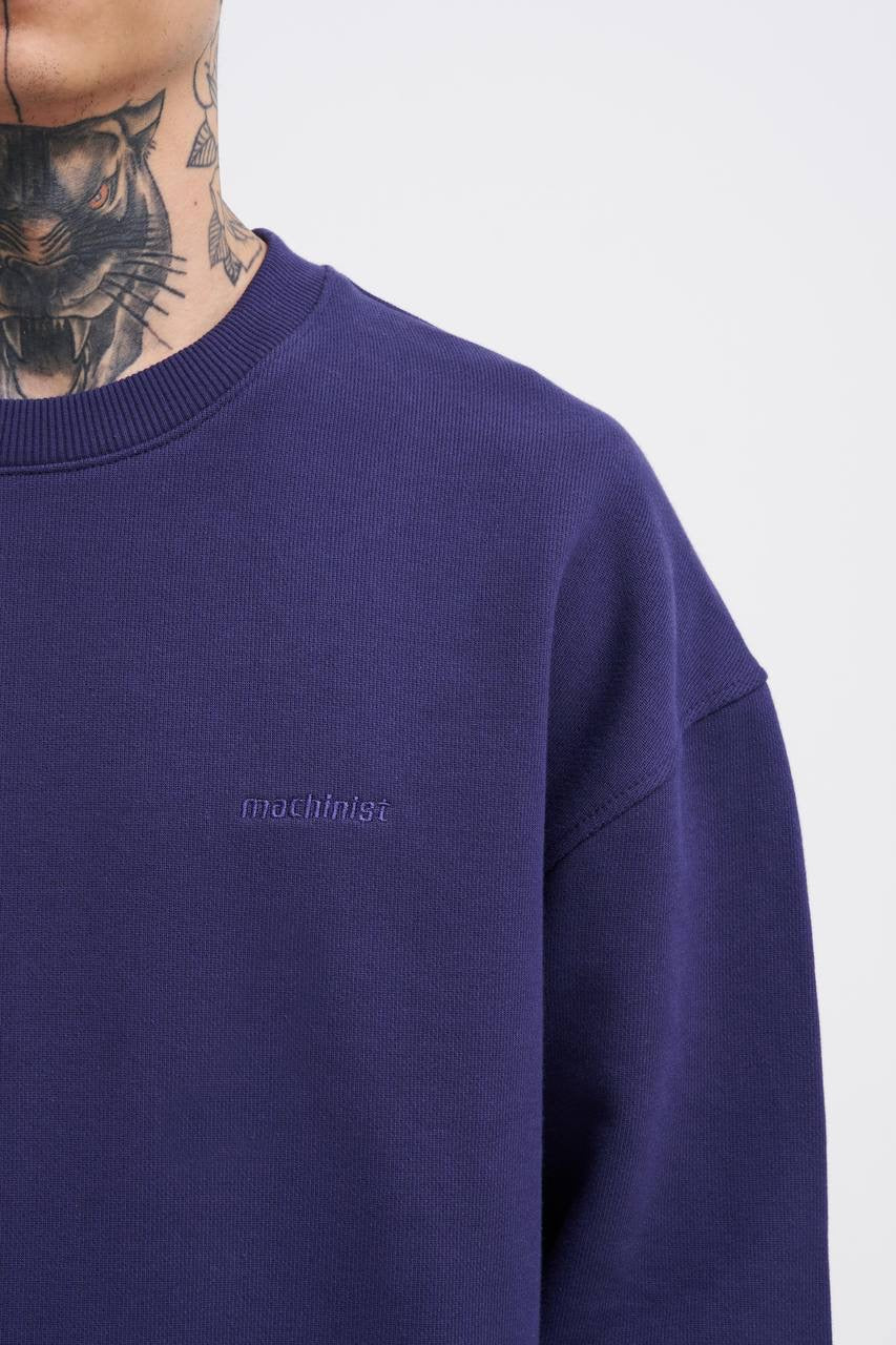 Machinist Men's Basic Diagonal Sweatshirt – Midnight Blue