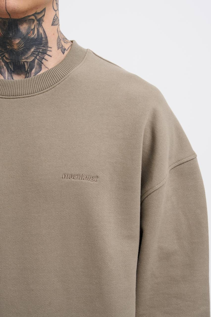 Machinist Men's Basic Diagonal Khaki Sweatshirt
