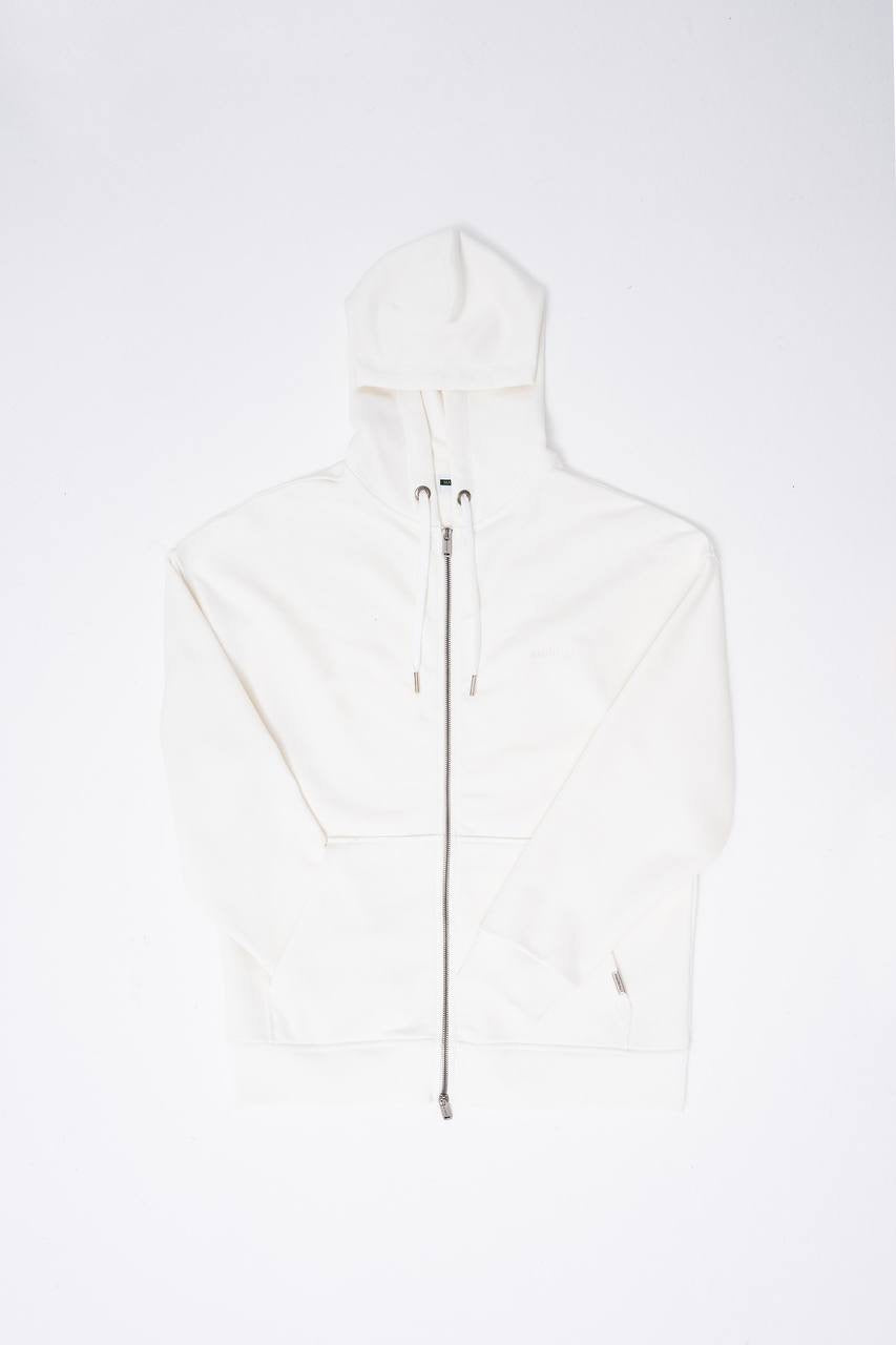 Machinist Men's Basic Diagonal Zip Hoodie – Soft Blue