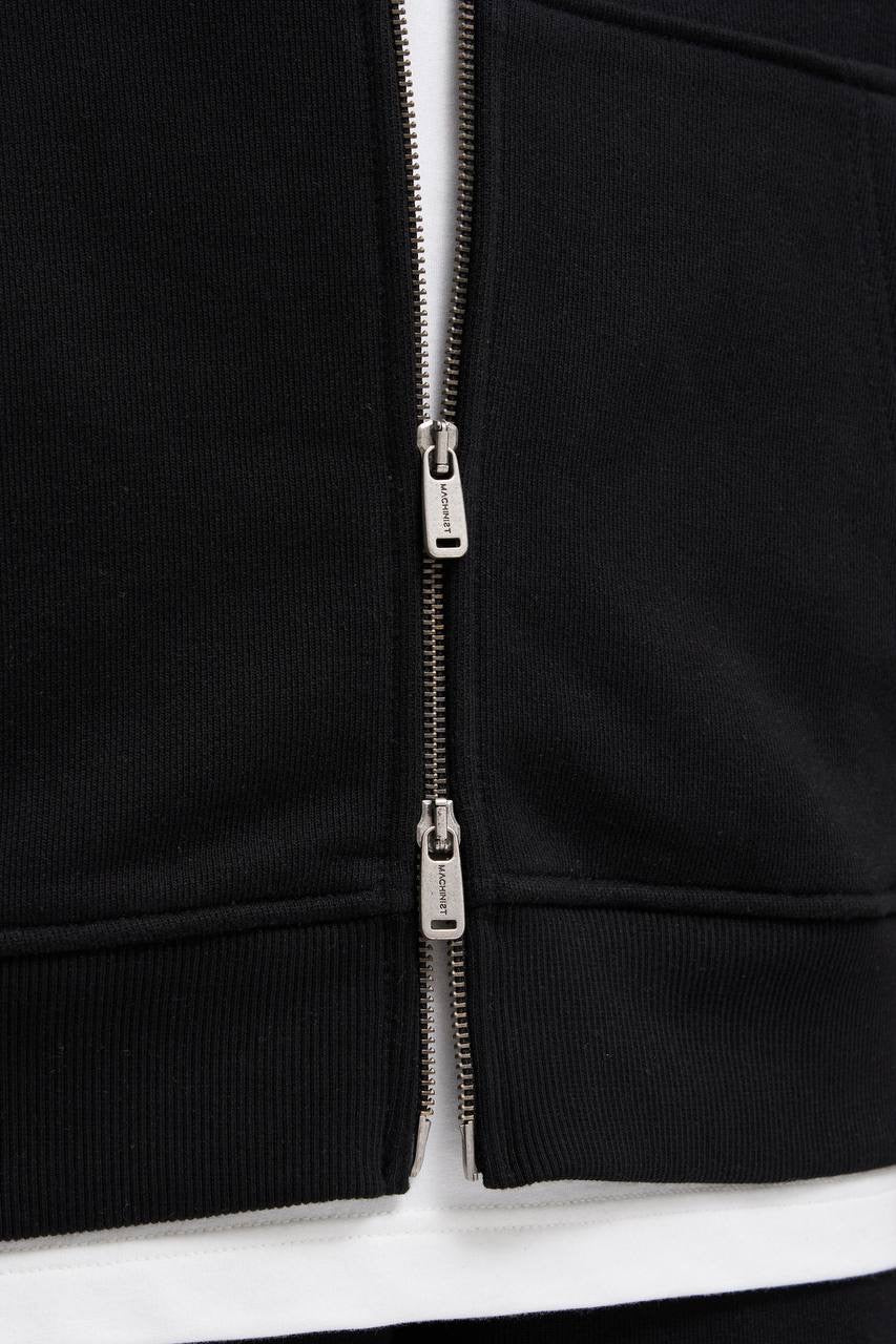 Oversized Shoulder Streetwear Zip Hoodie