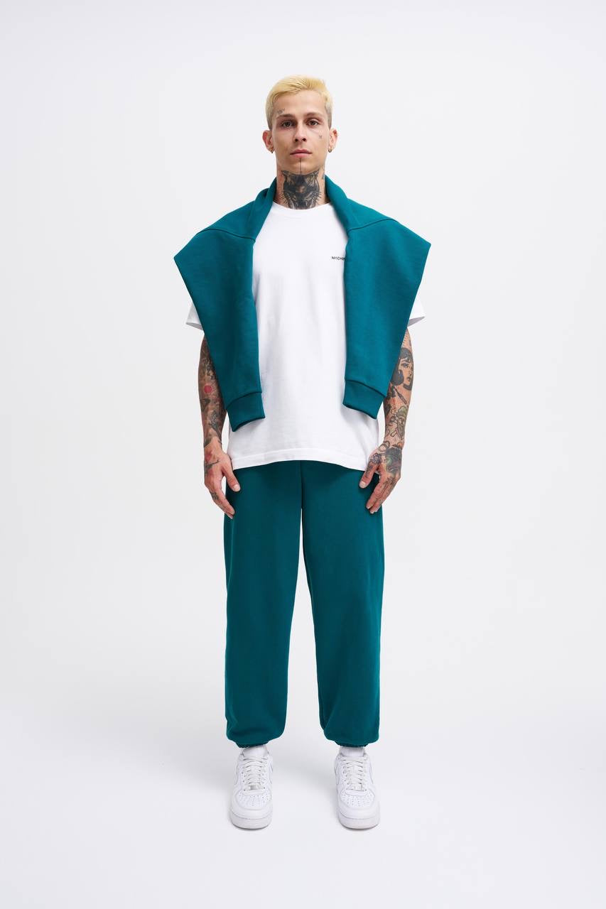 Machinist Baggy Oversize Petrol Green Sweatpants