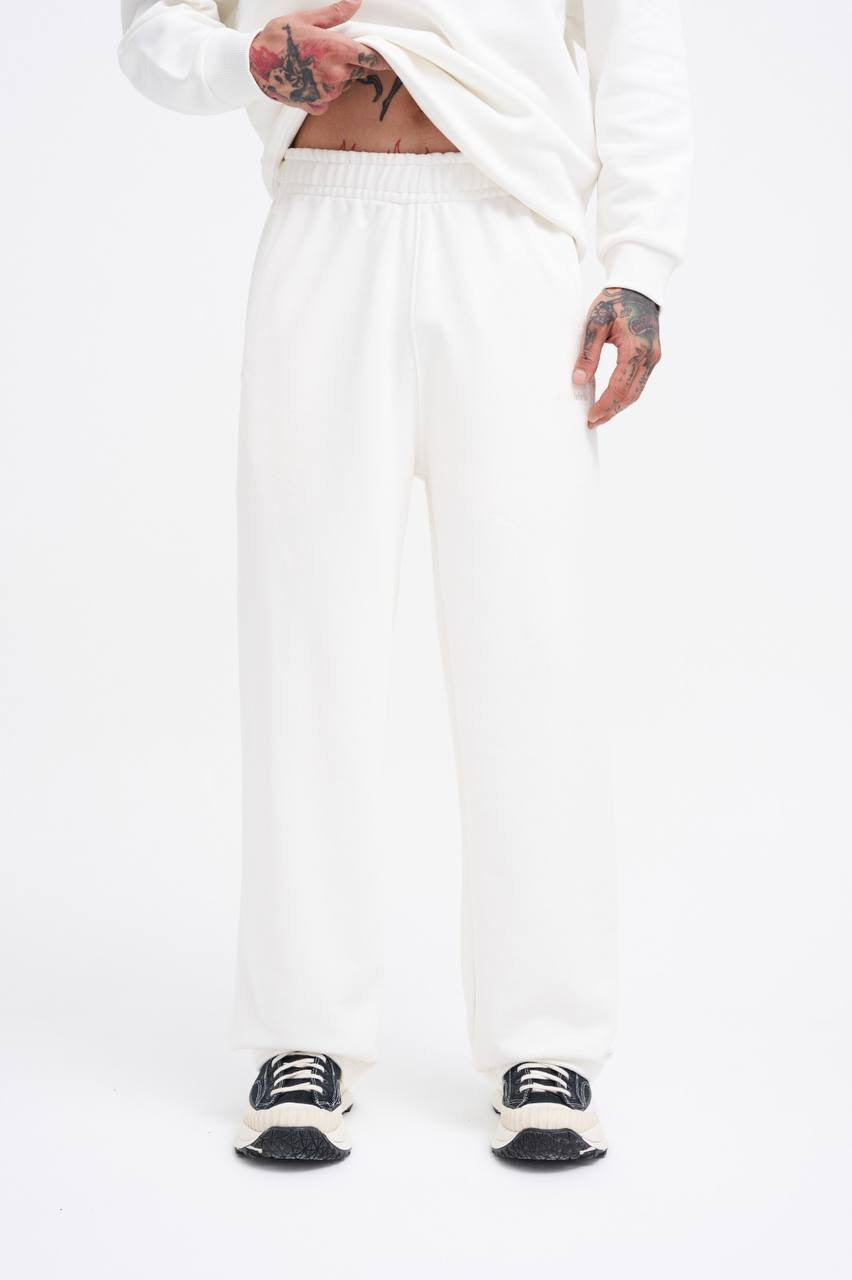 Machinist Men's Basic Diagonal Baggy Ecru Sweatpants