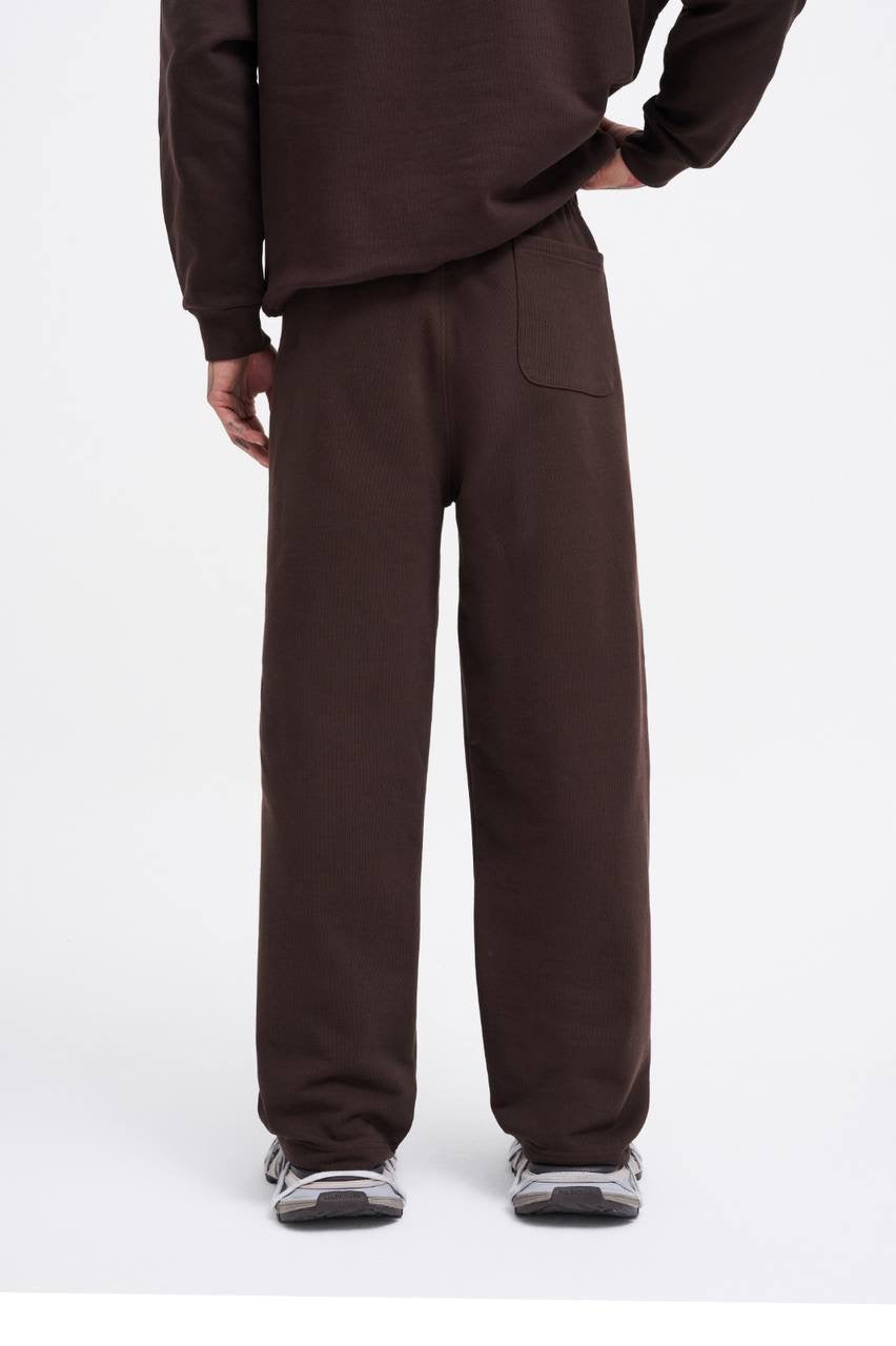 Machinist Men's Basic Diagonal Baggy Brown Sweatpants