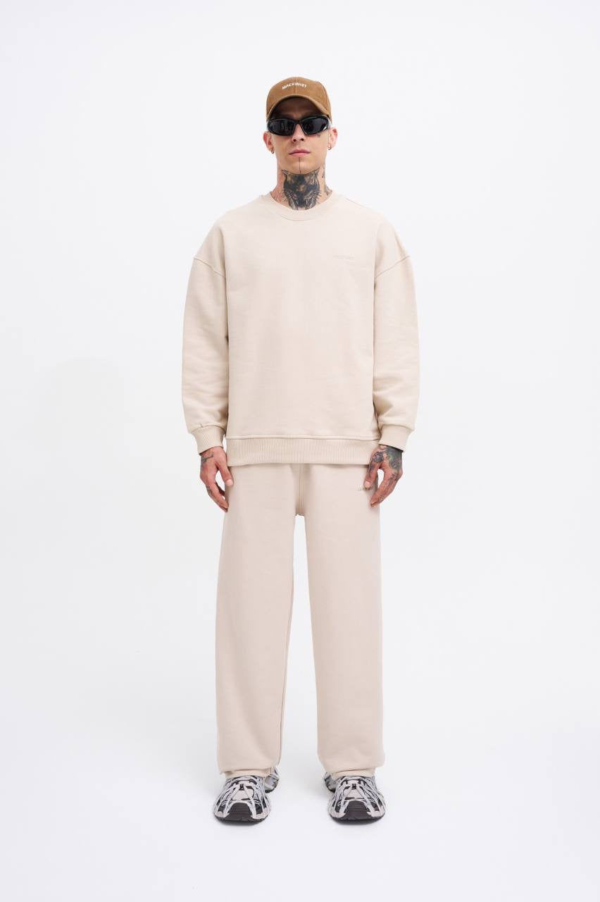 Machinist Men's Basic Diagonal Baggy Brown Sweatpants