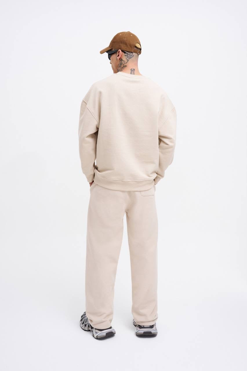 Machinist Men's Basic Diagonal Baggy Brown Sweatpants