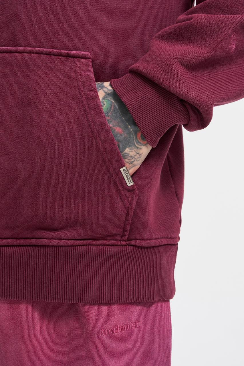 Machinist Men's Gradient Washed Red Hoodie