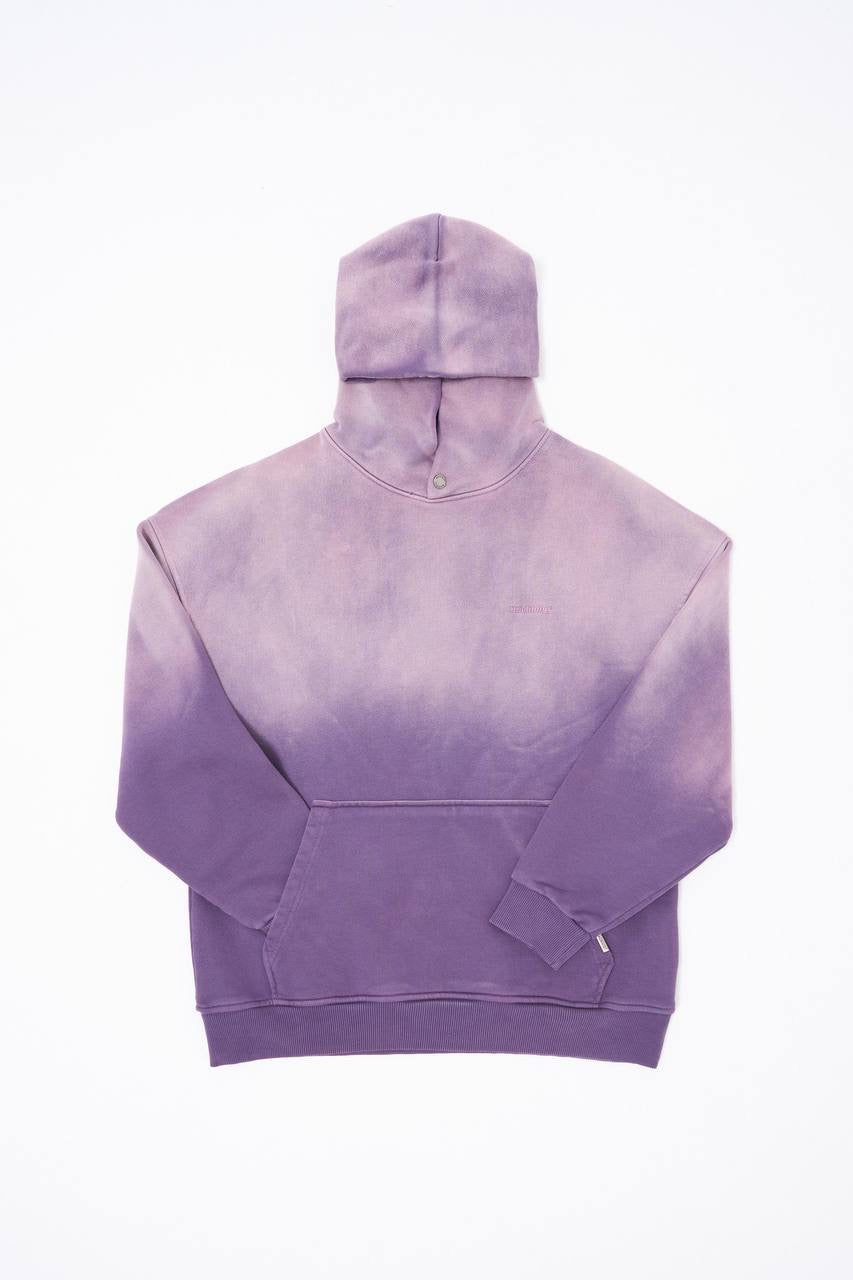 Machinist Men's Gradient Washed Purple Hoodie
