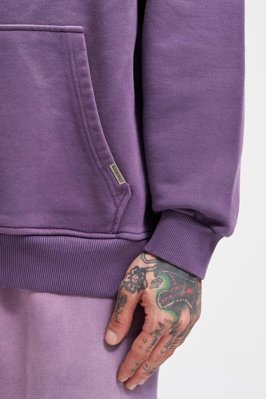 Machinist Men's Gradient Washed Purple Hoodie