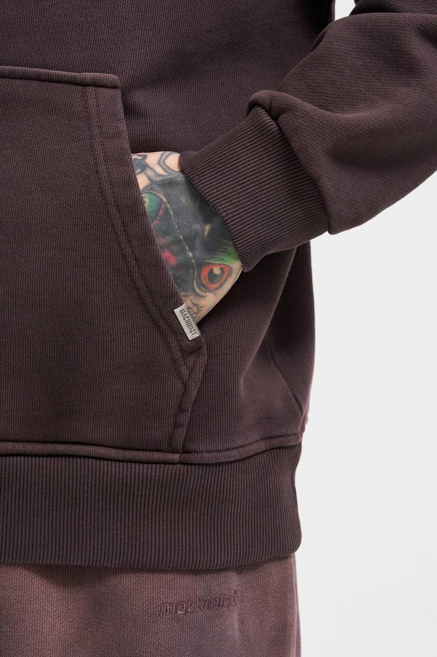 Machinist Men's Gradient Washed Coffee Hoodie