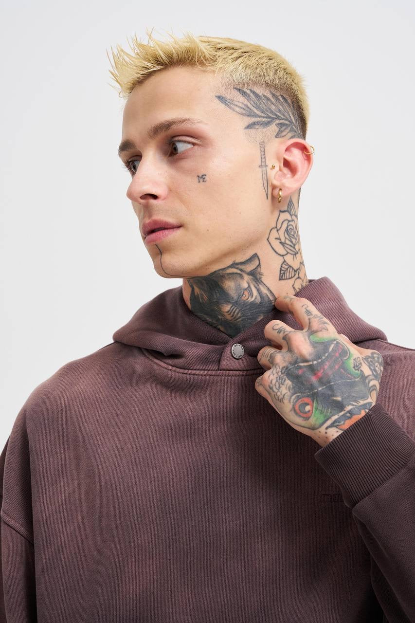 Machinist Men's Gradient Washed Coffee Hoodie