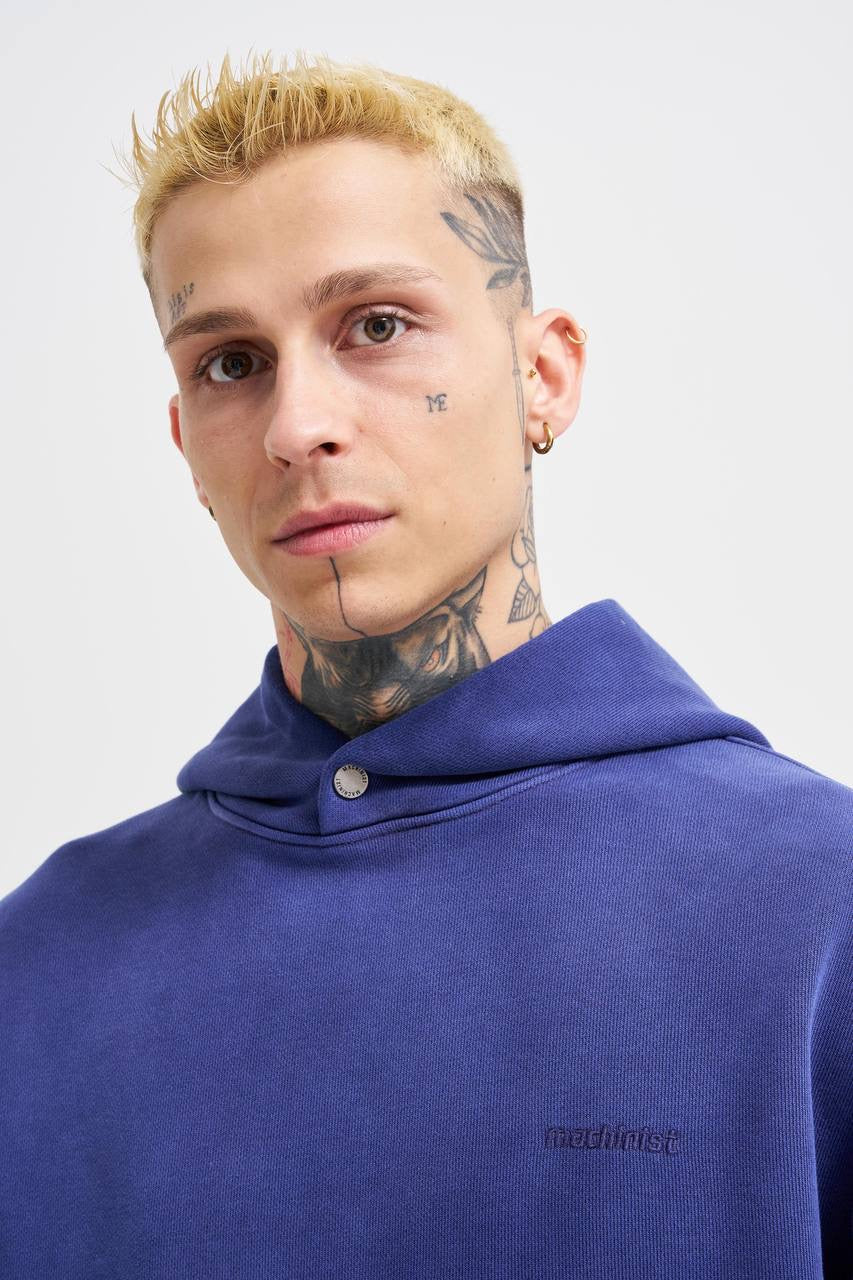 Machinist Men's Basic Diagonal Hoodie – Midnight Blue