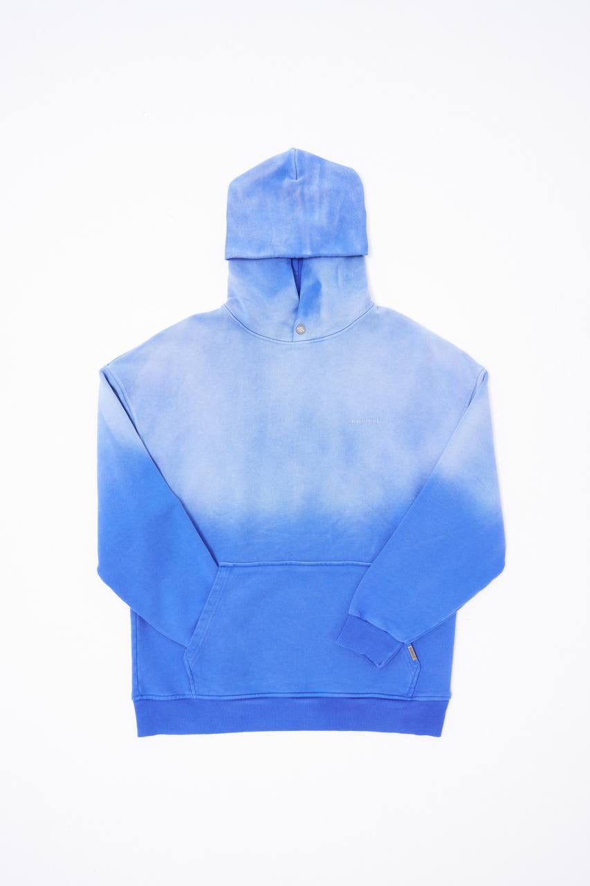 Machinist Men's Gradient Washed Sax Blue Hoodie