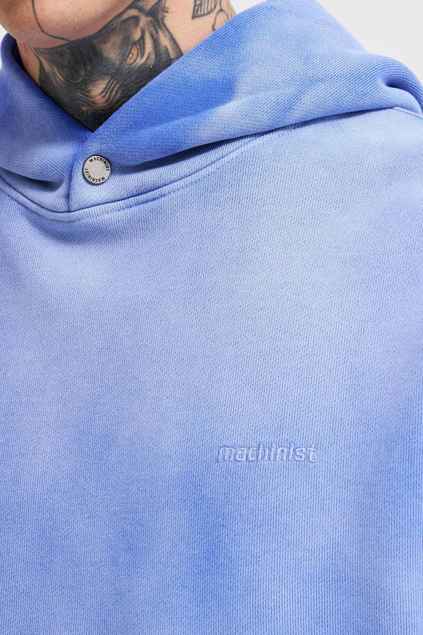 Machinist Men's Gradient Washed Sax Blue Hoodie