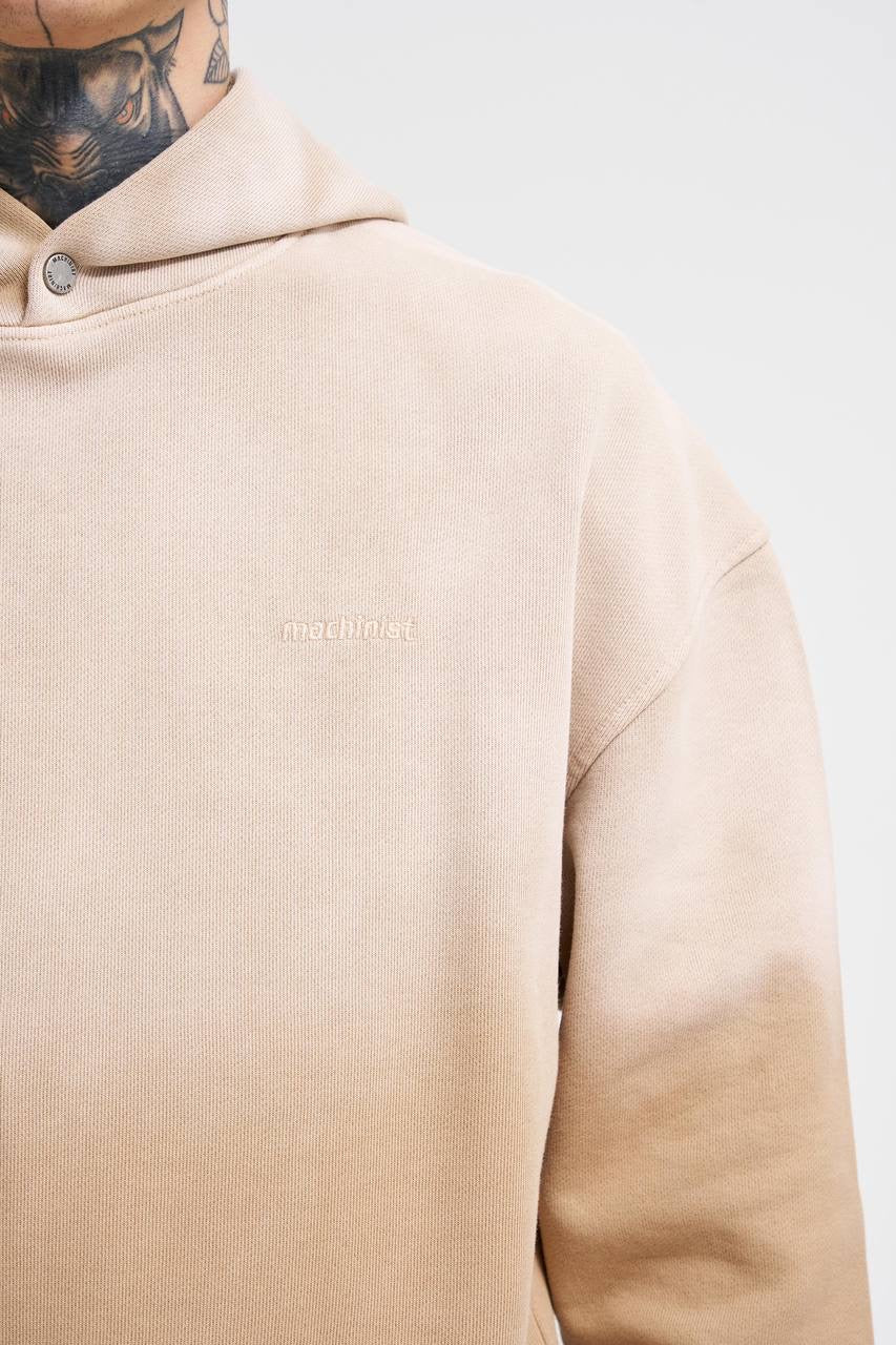 Machinist Men's Gradient Washed Beige Hoodie