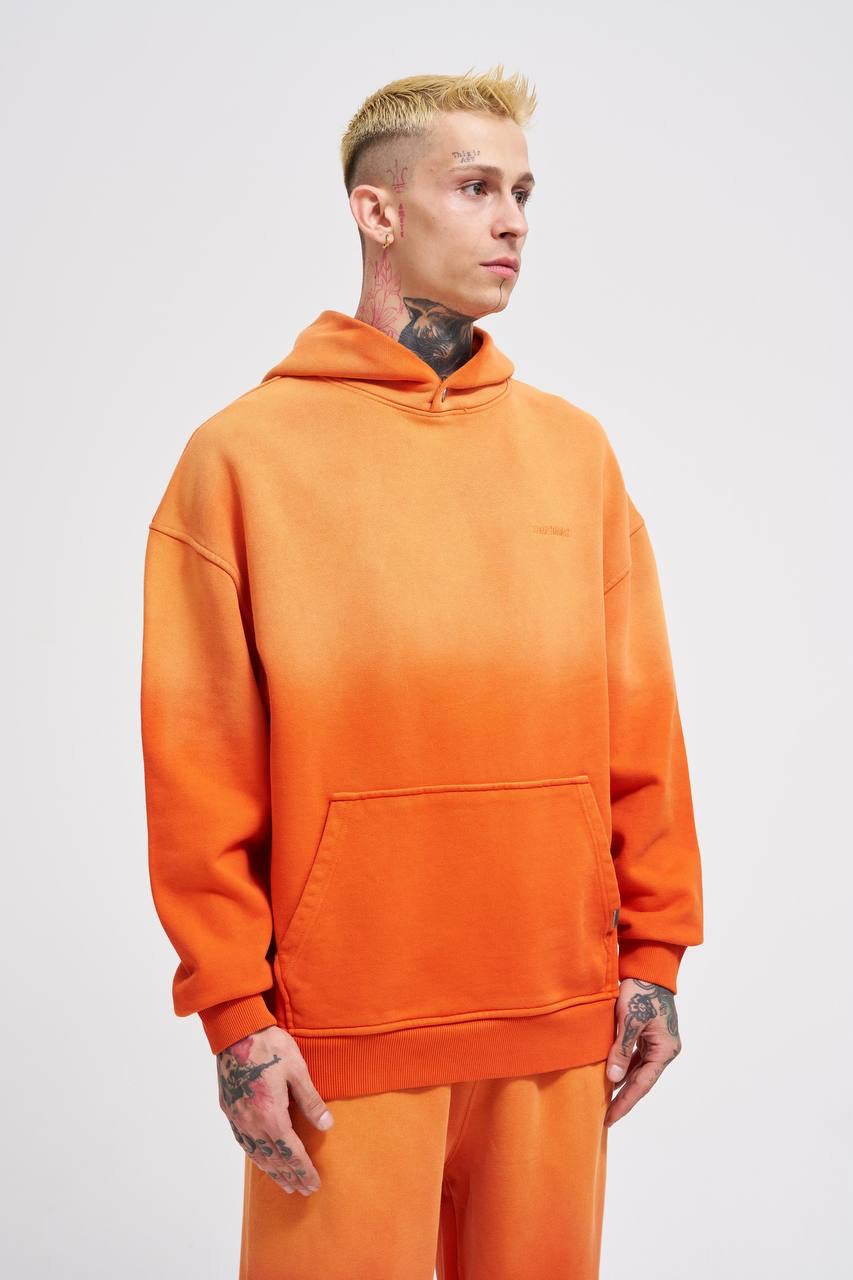 Machinist Men's Gradient Washed Orange Hoodie