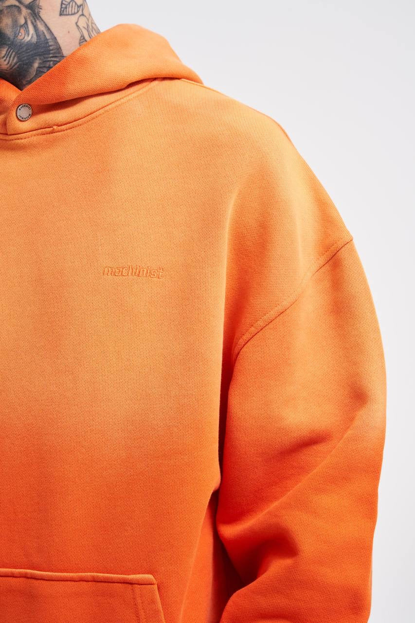 Machinist Men's Gradient Washed Orange Hoodie