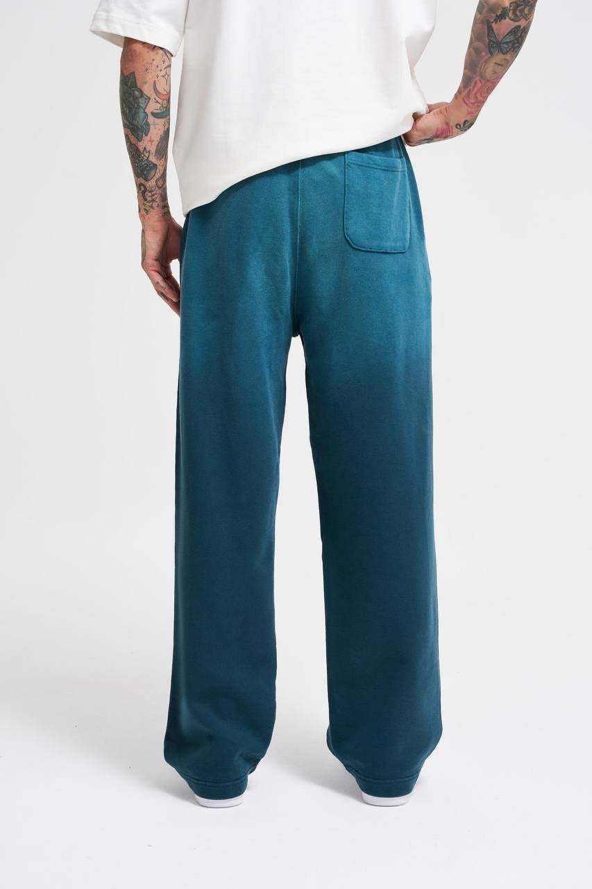 Machinist Men's Gradient Washed Baggy Petrol Green Sweatpants