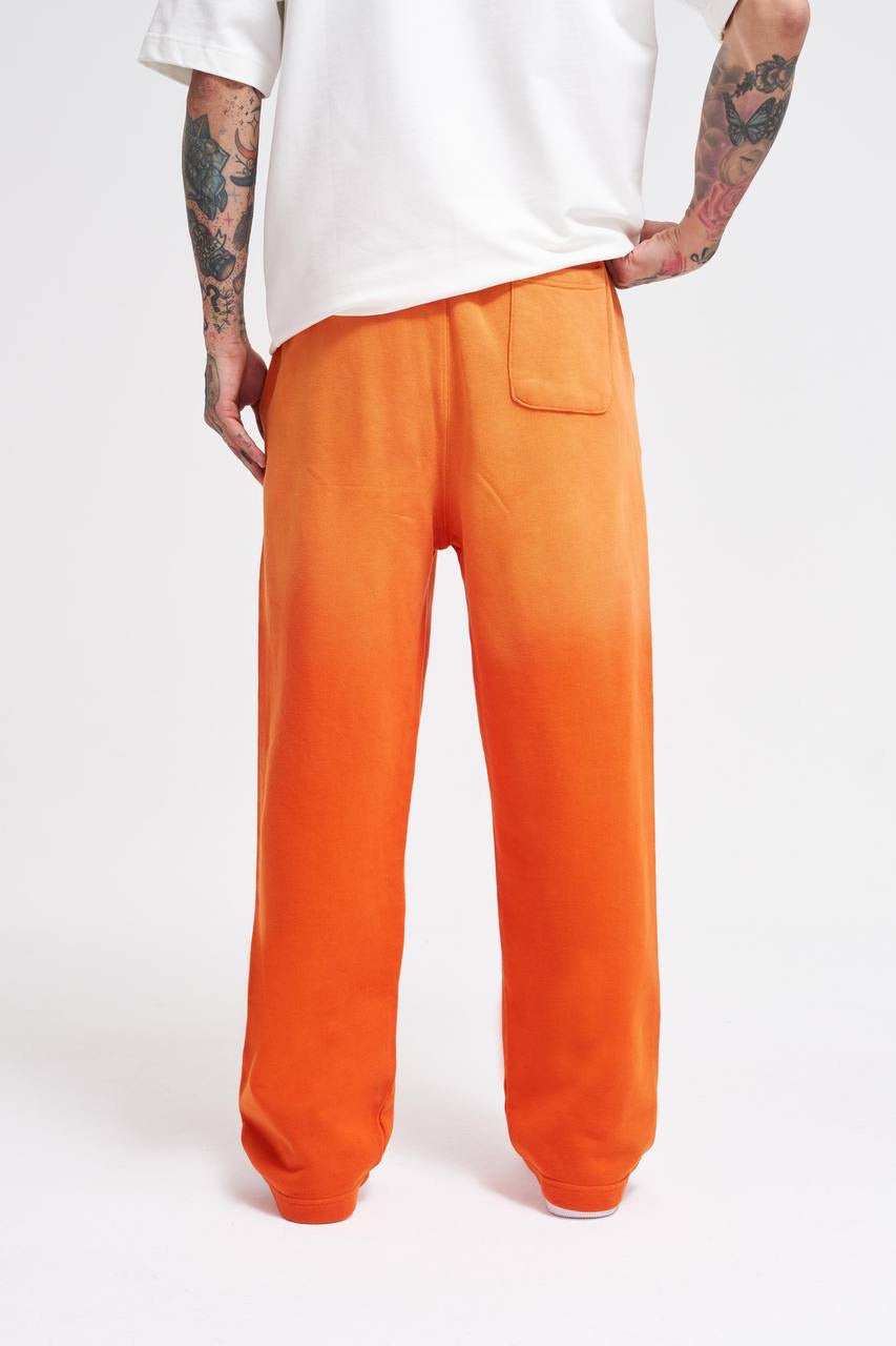 Machinist Gradient Washed Baggy Orange Sweatpants