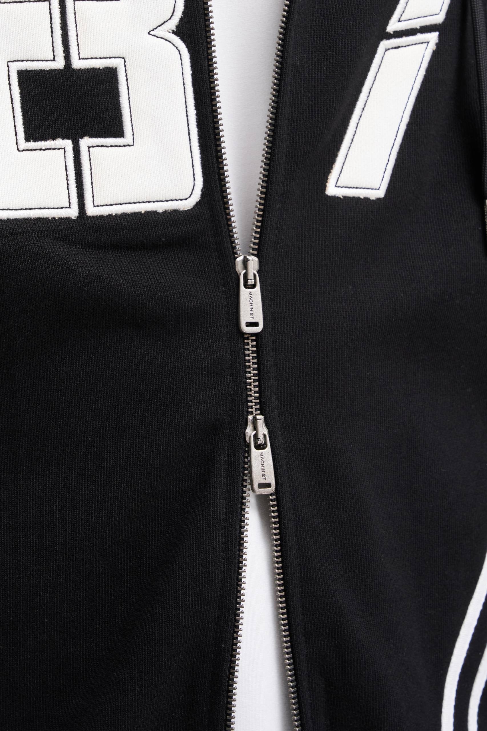 Machinist Men’s Aplique Black Zip Jacket