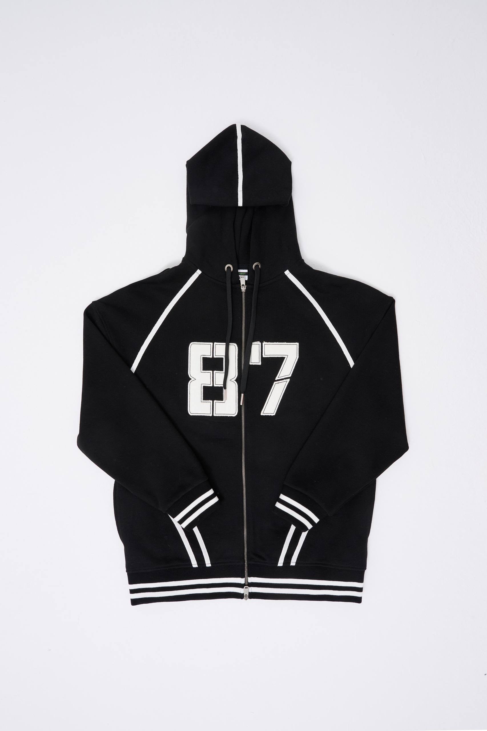 Machinist Men’s Aplique Black Zip Jacket