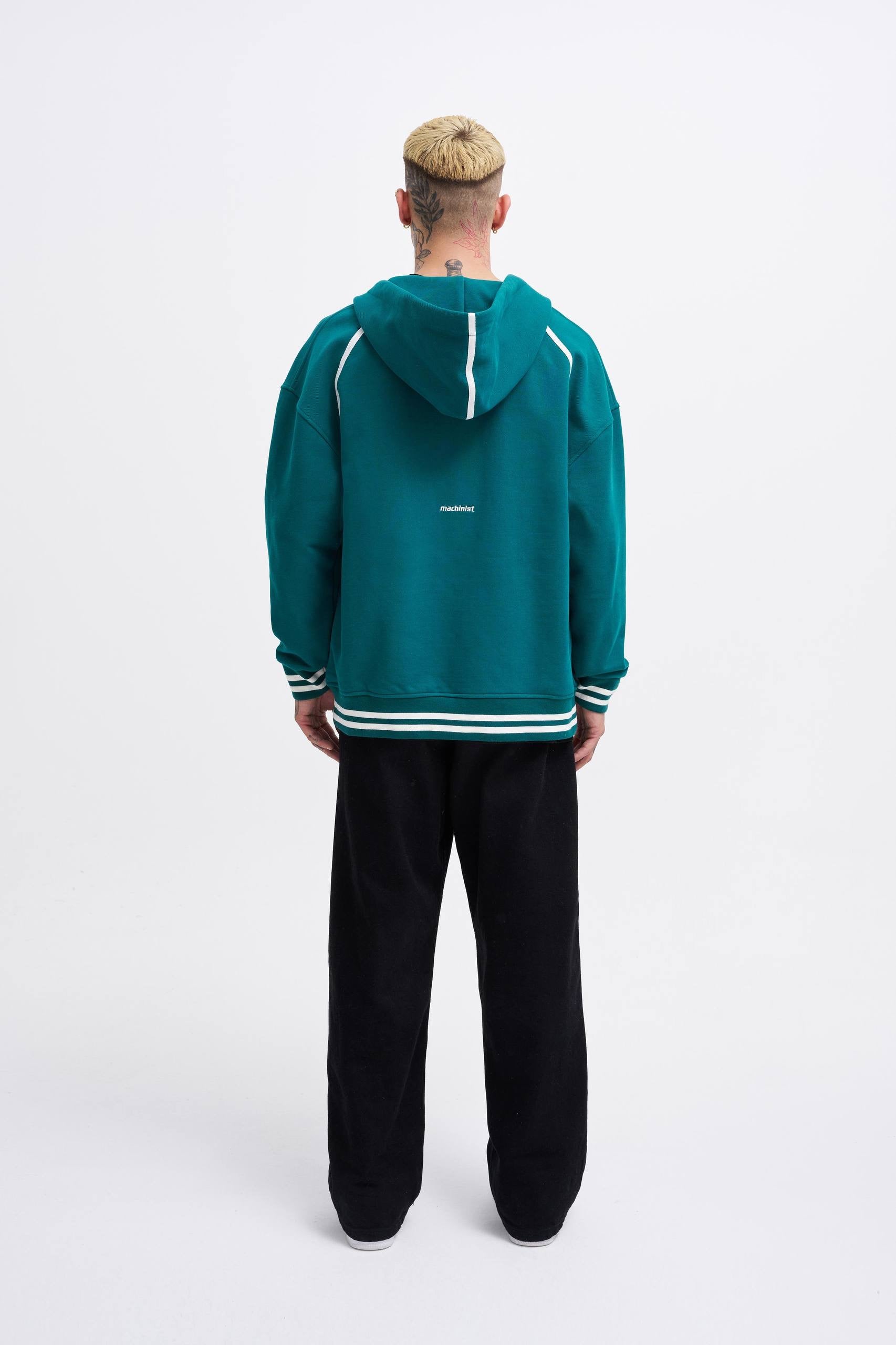 Machinist Men’s Aplique Black Zip Jacket