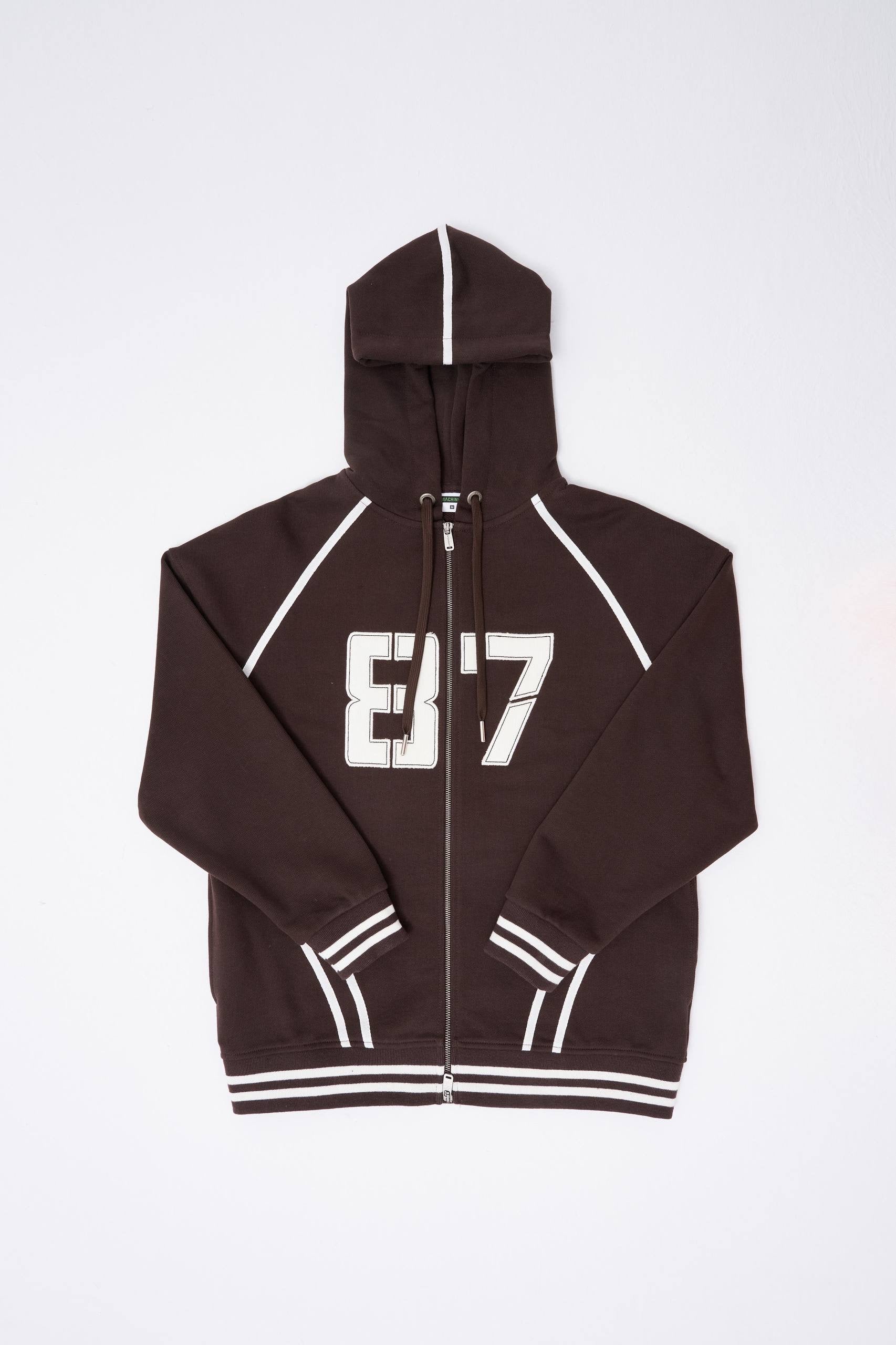 Machinist Men’s Aplique Black Zip Jacket