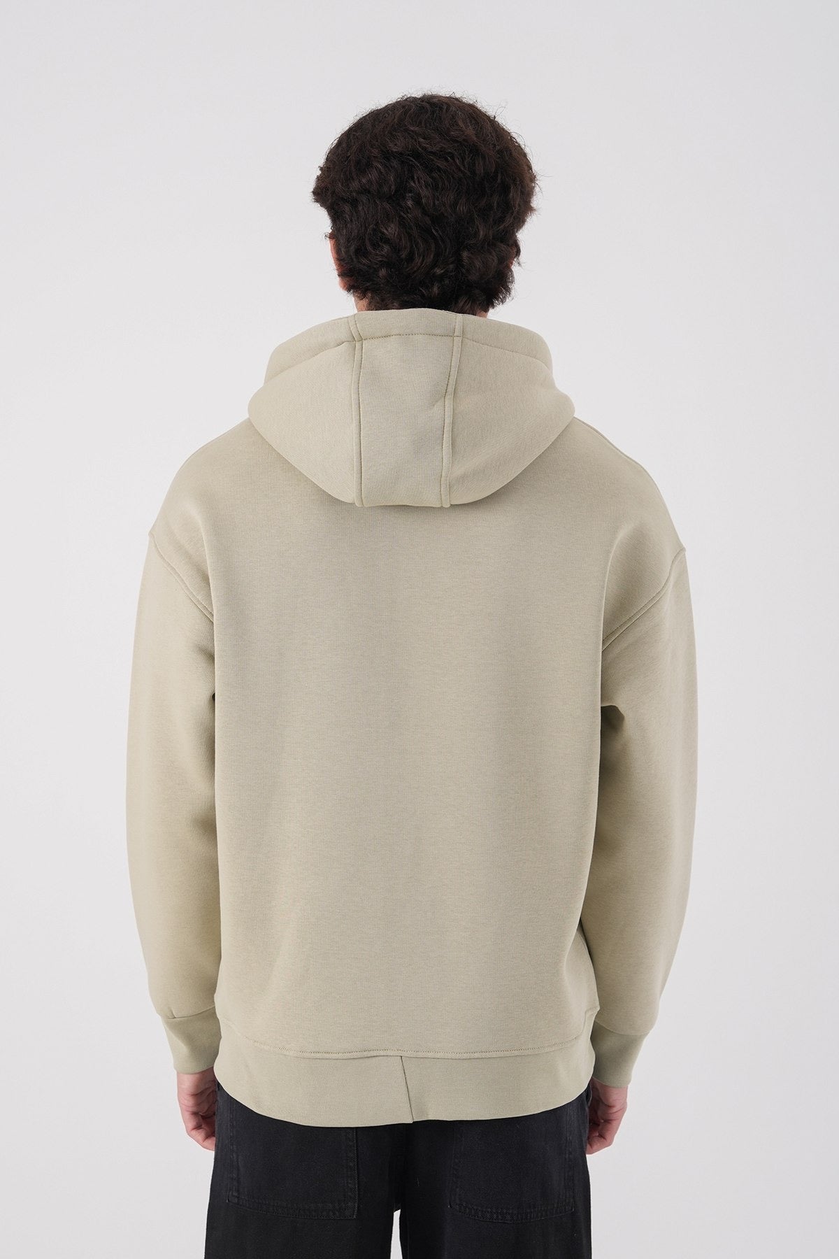 Light Khaki Zip-Up Hoodie – Unisex Casual Streetwear Sweatshirt
