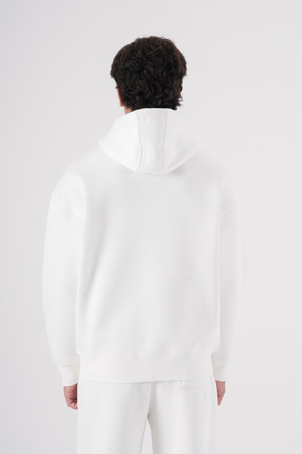 White Zip-Up Hoodie – Unisex Minimalist Streetwear Sweatshirt