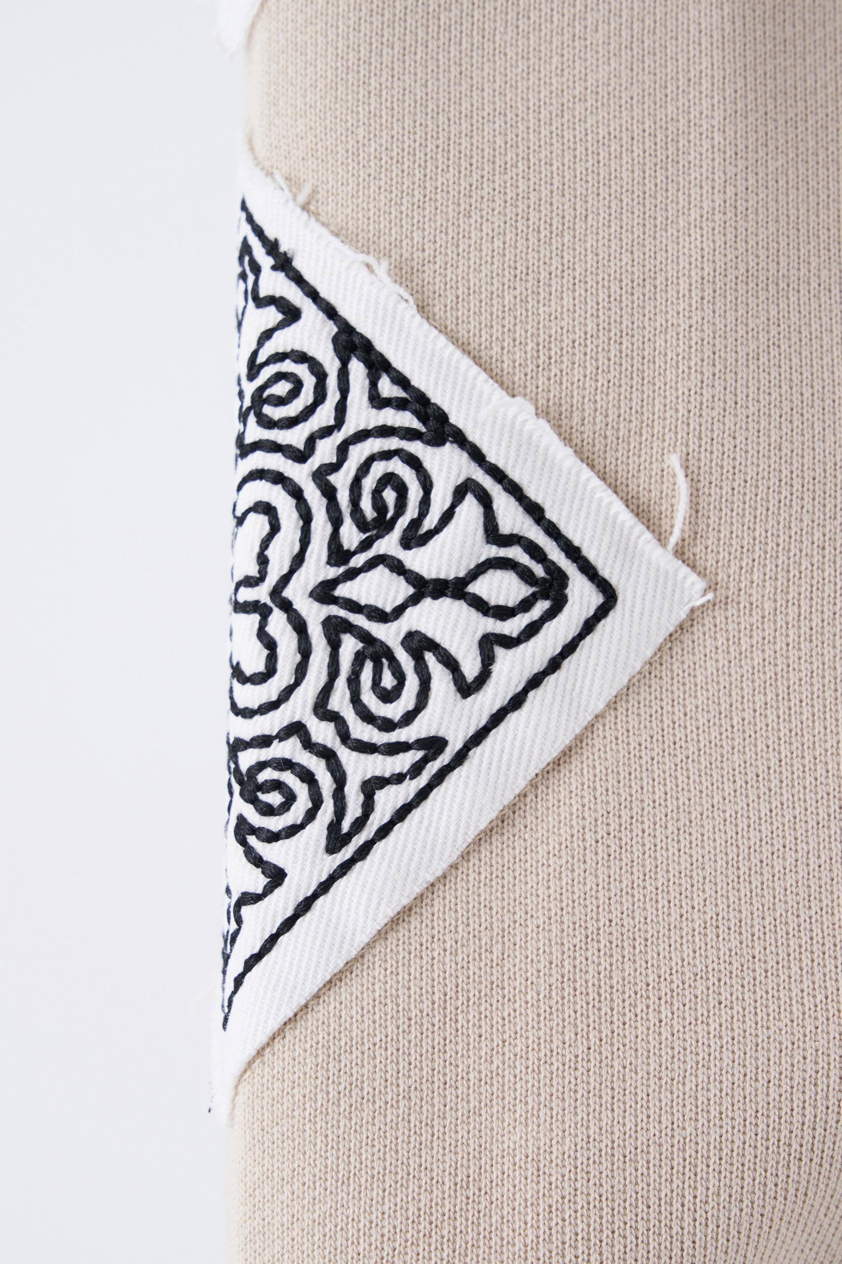 Machinist Patched Ethnic Hoodie – Space Grey