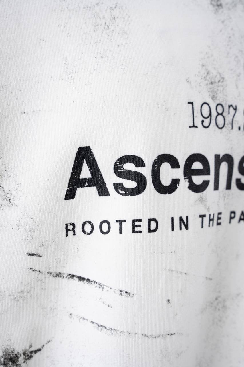 White Marble Print Long Sleeve T-Shirt – Ascension Project Limited Edition