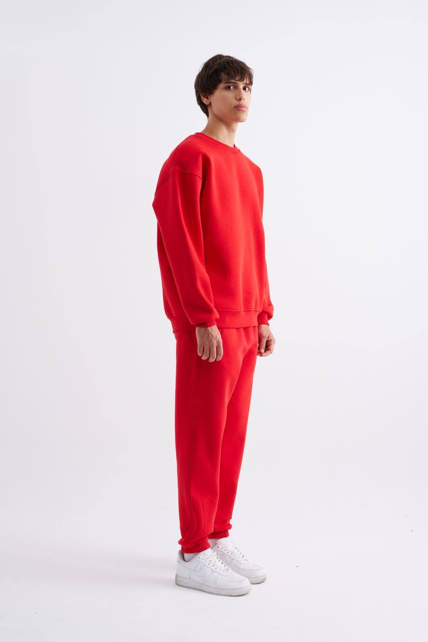 Machinist Men's Fire Printed Oversize Black Sweatshirt