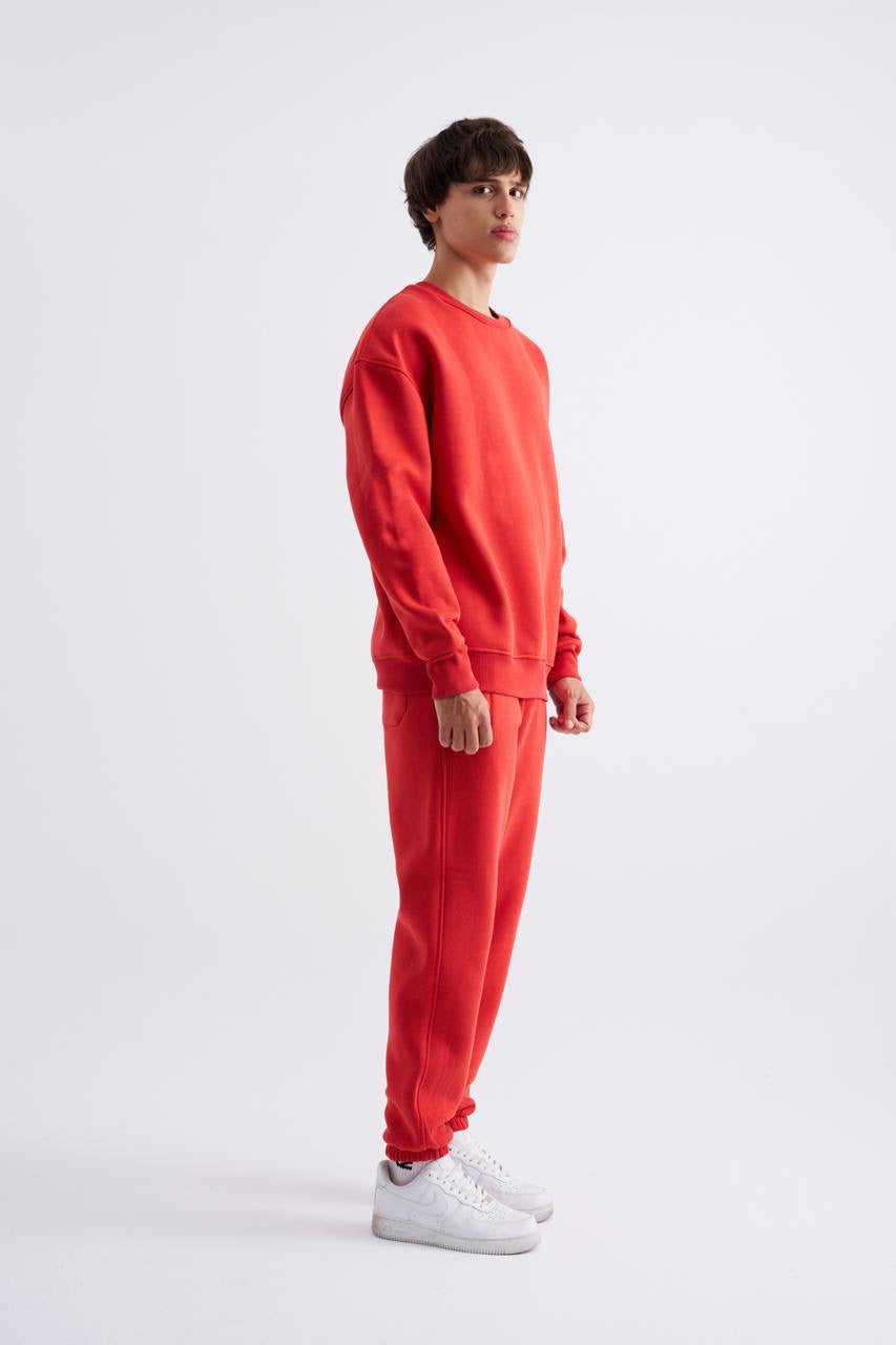 Machinist Men's Fire Printed Oversize Black Sweatshirt