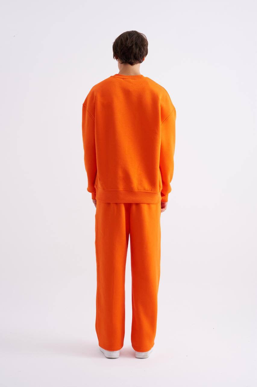 Machinist Men's Oversize Orange Sweatshirt