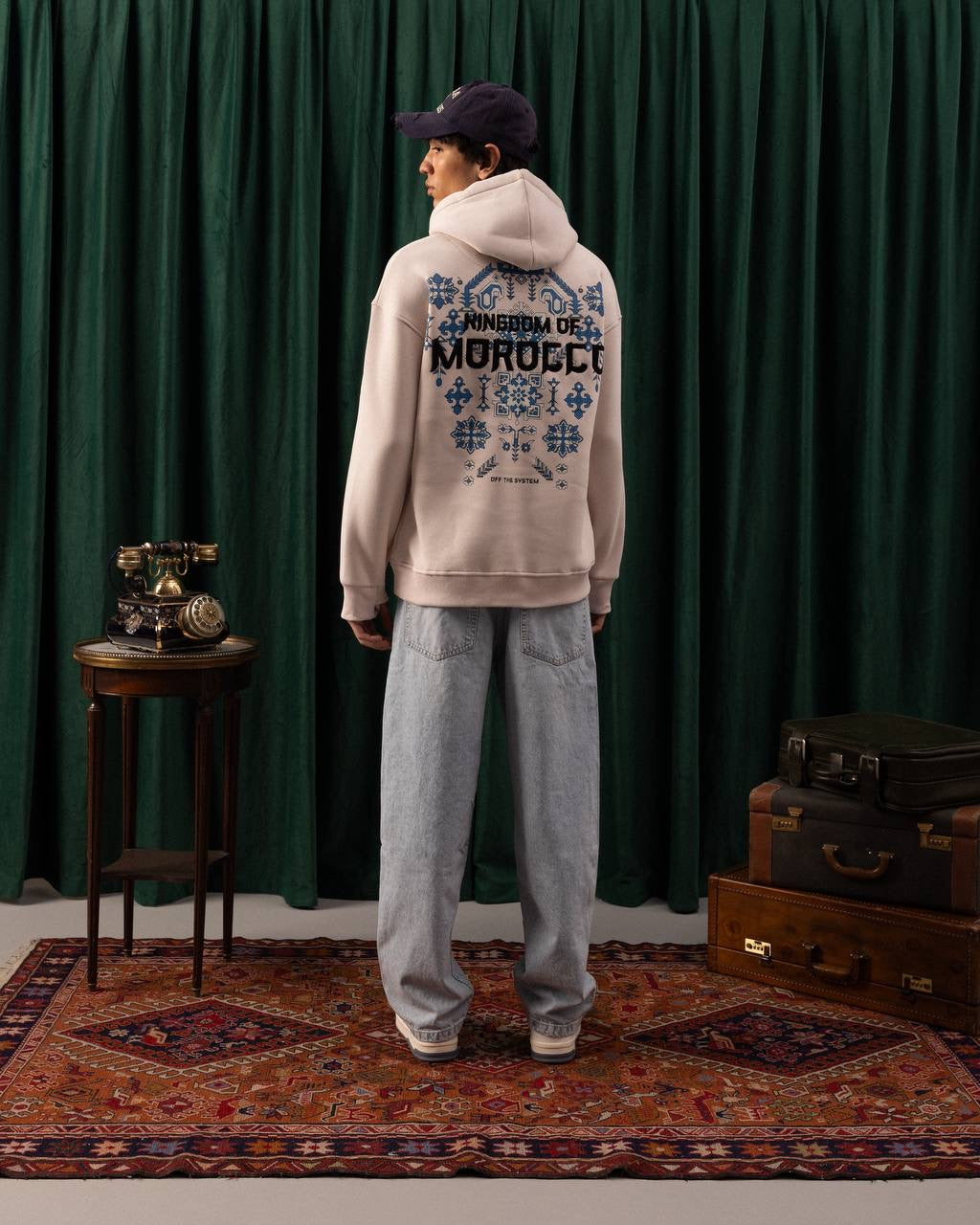 Men’s Beige Morocco Graphic Hoodie – Cultural Travel Streetwear