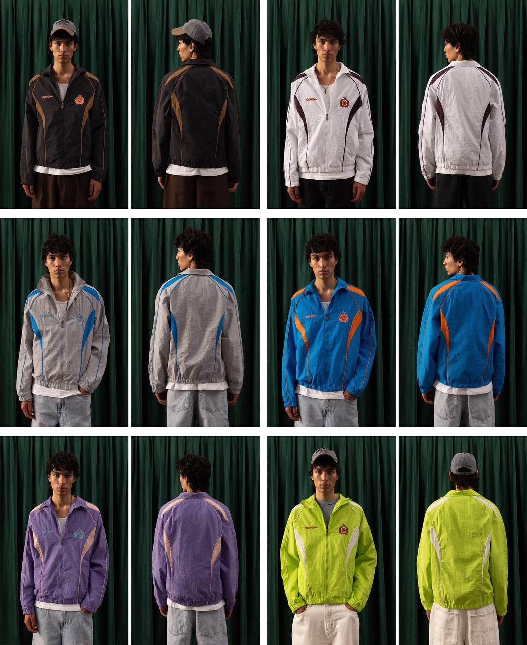 Men’s Retro Sports Windbreaker Jacket – Multi-Color Variants