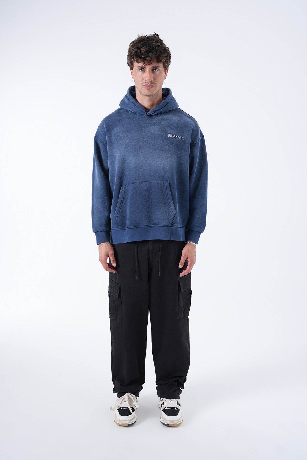 Men’s Minimal Logo Hoodie – Washed Collection