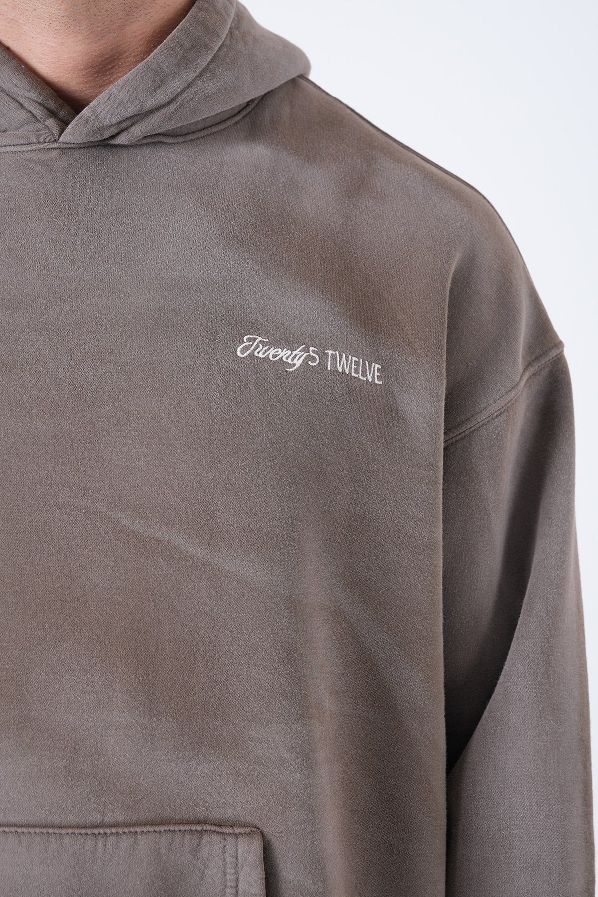 Men’s Minimal Logo Hoodie – Washed Collection